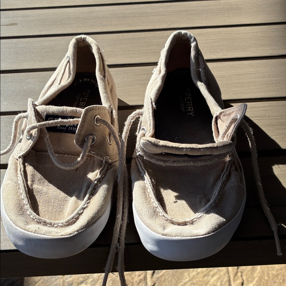 Sperry Beige Canvas Casual Shoes